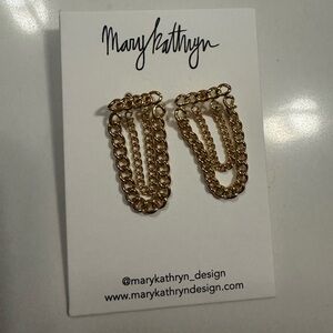 Gold Chain Layered Earrings
